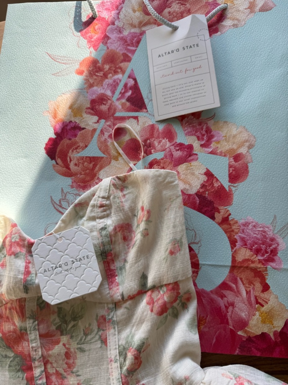 Altar'd State Virelle Mini Floral Dress - NWT and gift bag! - Picture 5 of 14